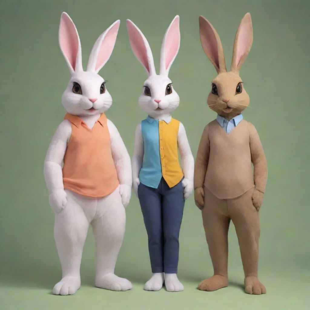 person sized anthro rabbits
