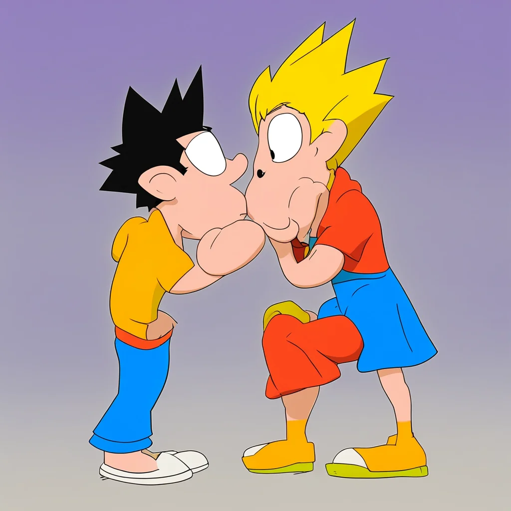 aiphineas and ferb kissing goku