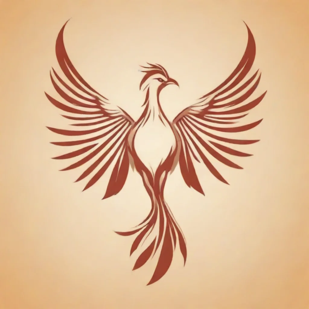 aiphoenix bird%2C simple lines in neutral colors