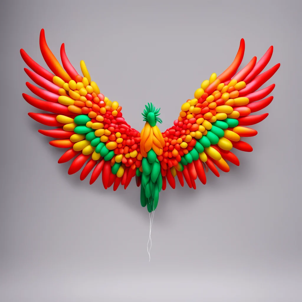 aiphoenix made out of balloons 