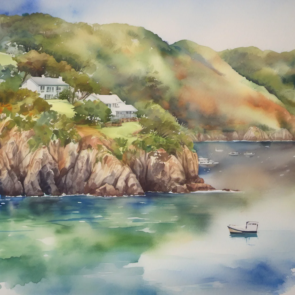 aipicturesque landscape watercolor beautiful colorful tones bay of islands grace stunning confident engaging wow artstation art 3