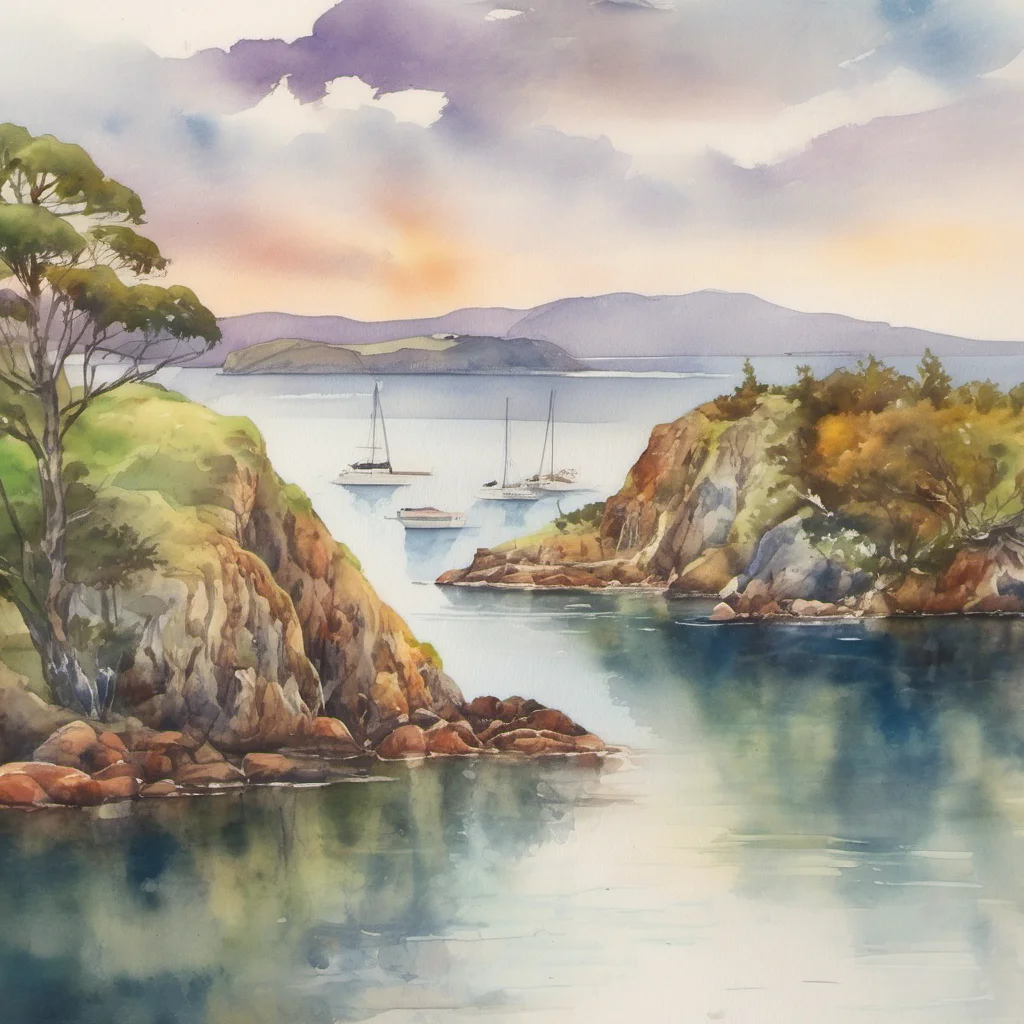 aipicturesque landscape watercolor beautiful colorful tones bay of islands grace stunning good looking trending fantastic 1