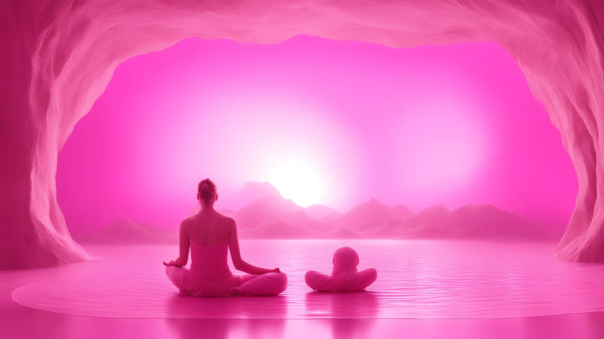 pink meditation scene wide