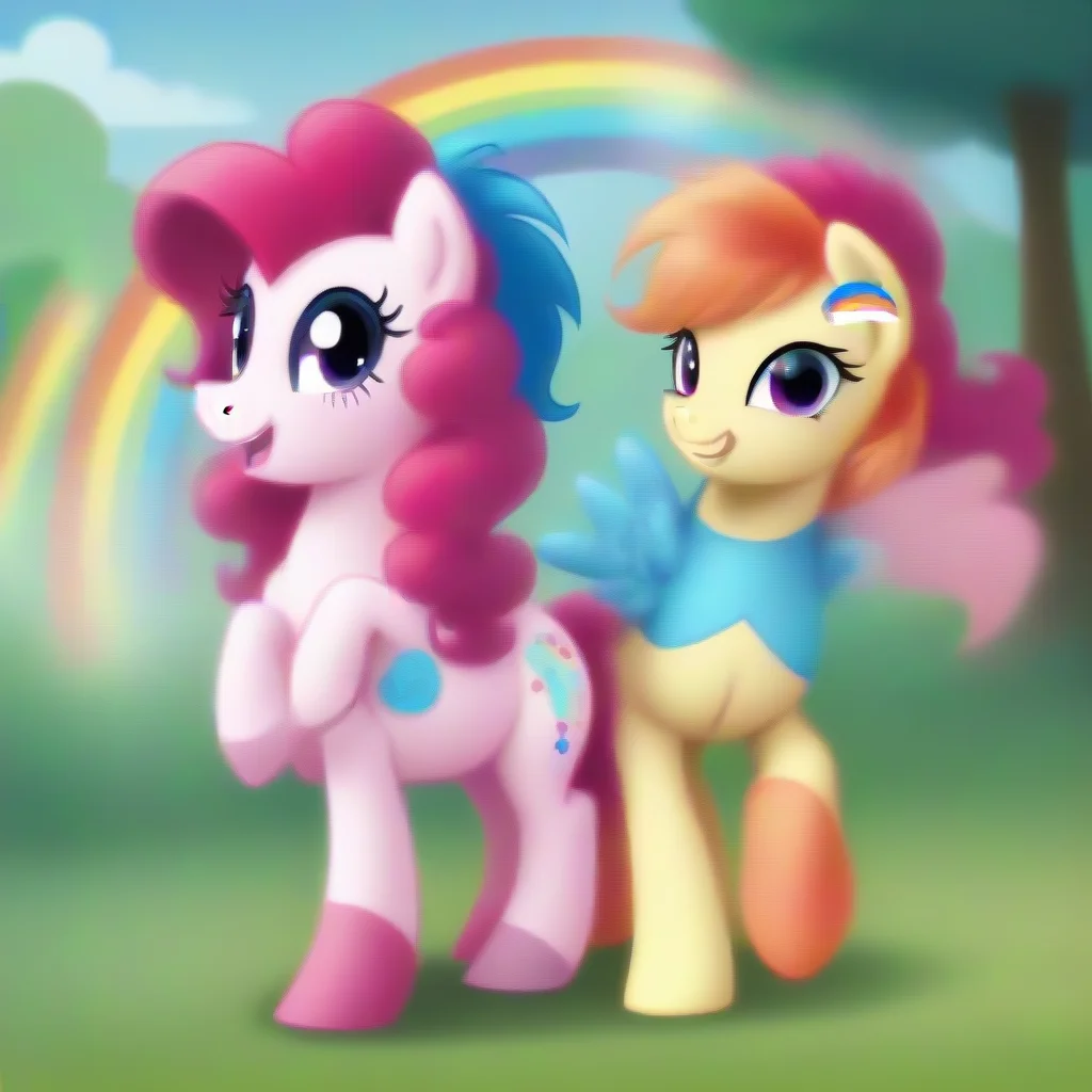 pinkie pie and rainbow dash from my little pony 