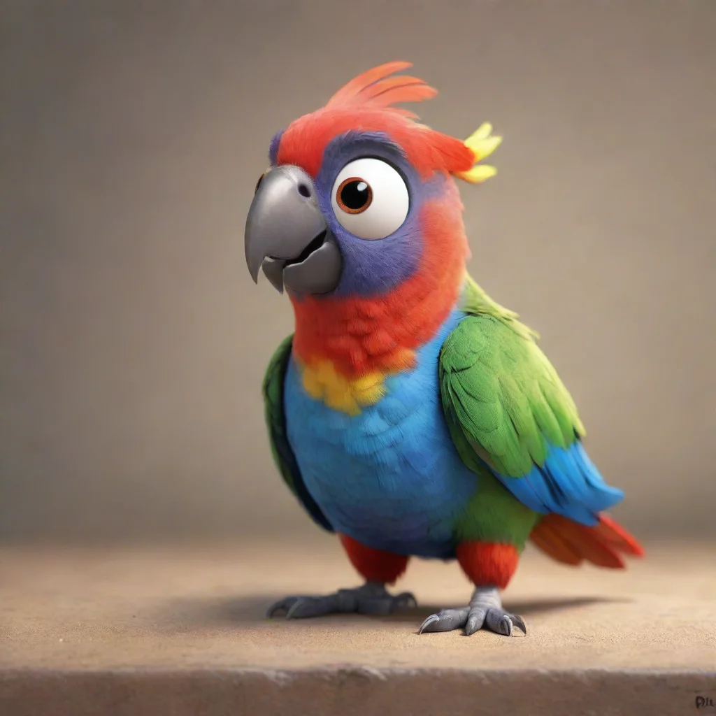 pixar style parrot