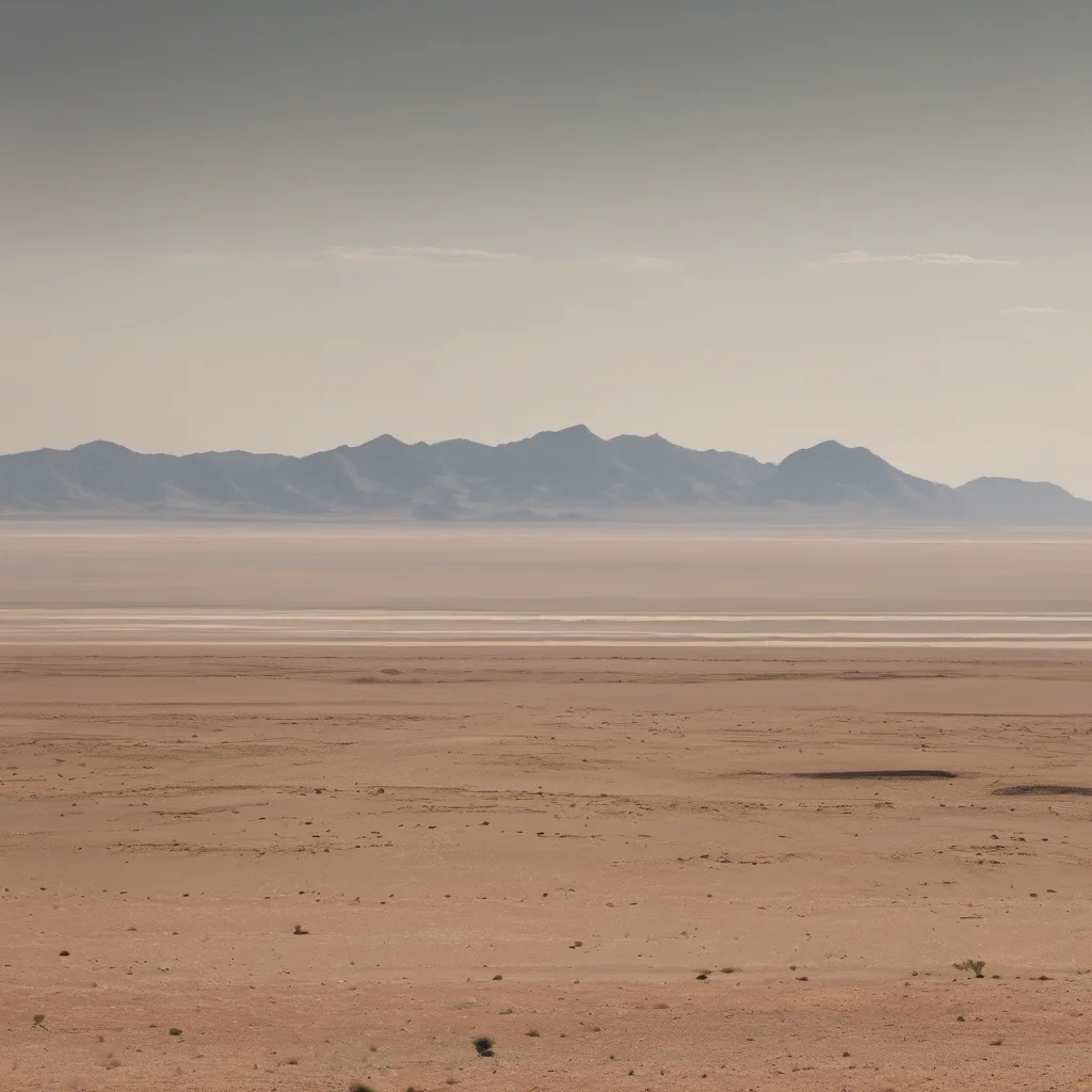 plain desert with mountains in the distance