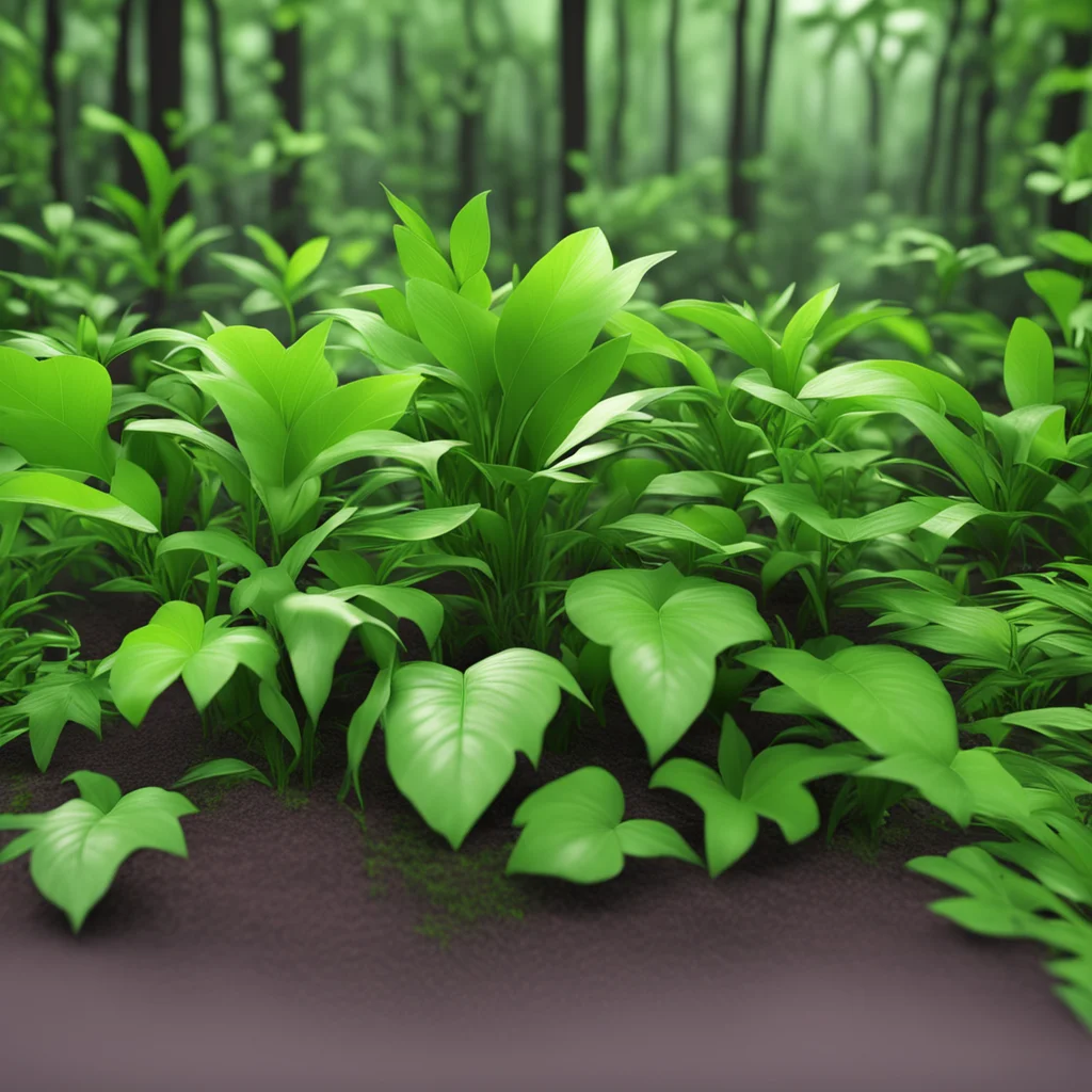 aiplantas fazendo c%C3%B3cegas nos p%C3%A9s de uma garotinha em uma floresta em desenho animado 3d amazing awesome portrait 2