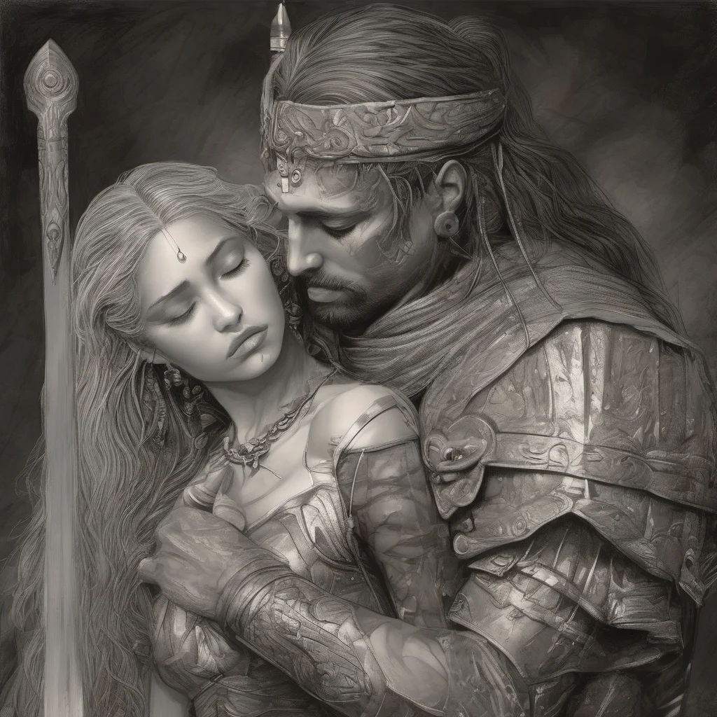 aipoor warrior lovers embrace fantasy trending art love amaze  amazing awesome portrait 2