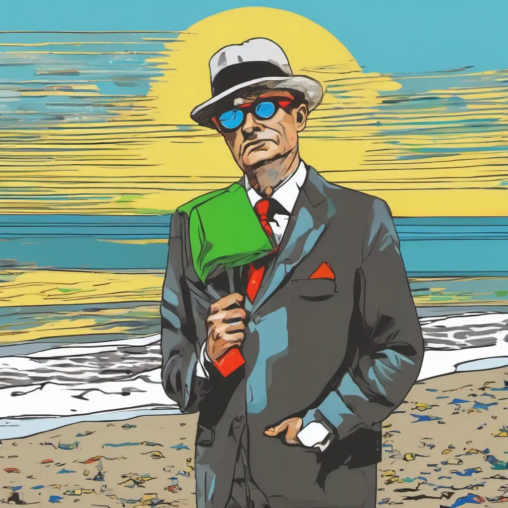 aipop art banker at the beach
