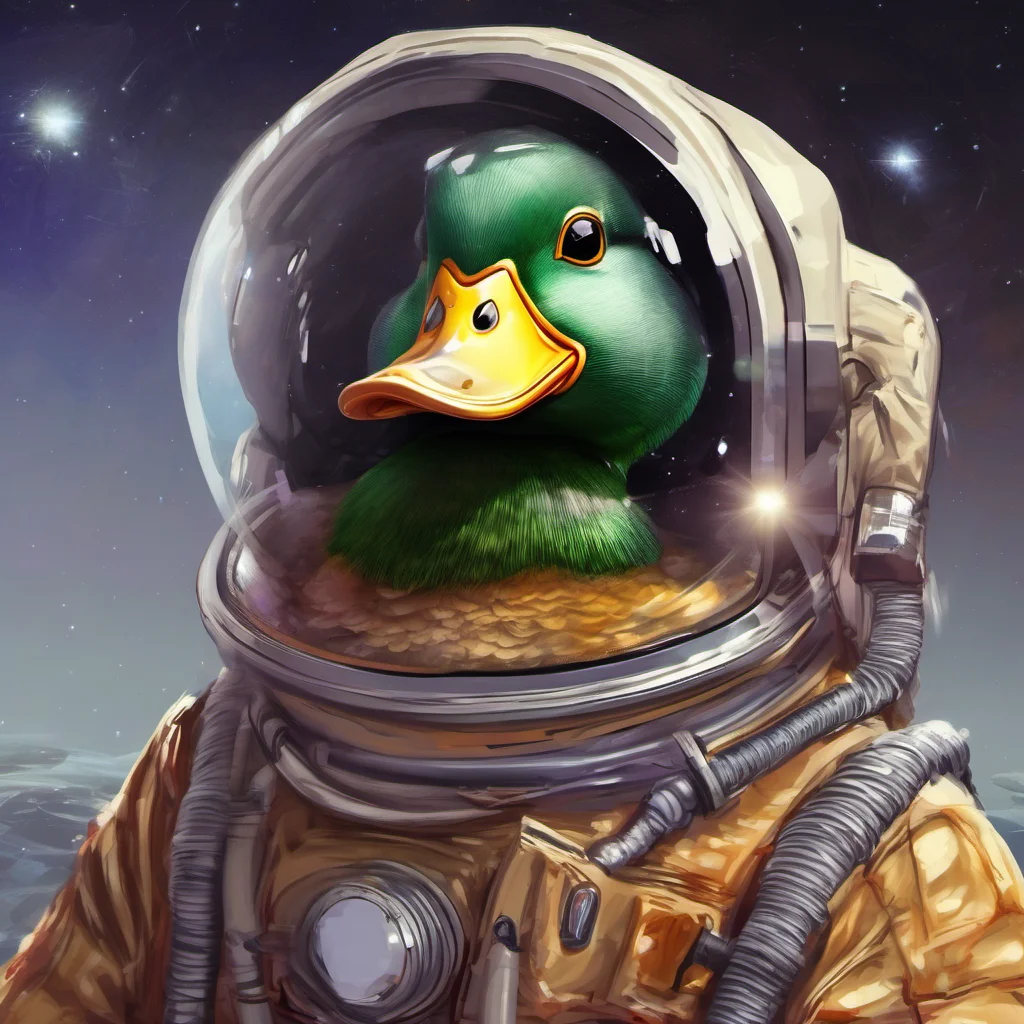 aiportrait of a duck in a space suit%2C digital art amazing awesome portrait 2