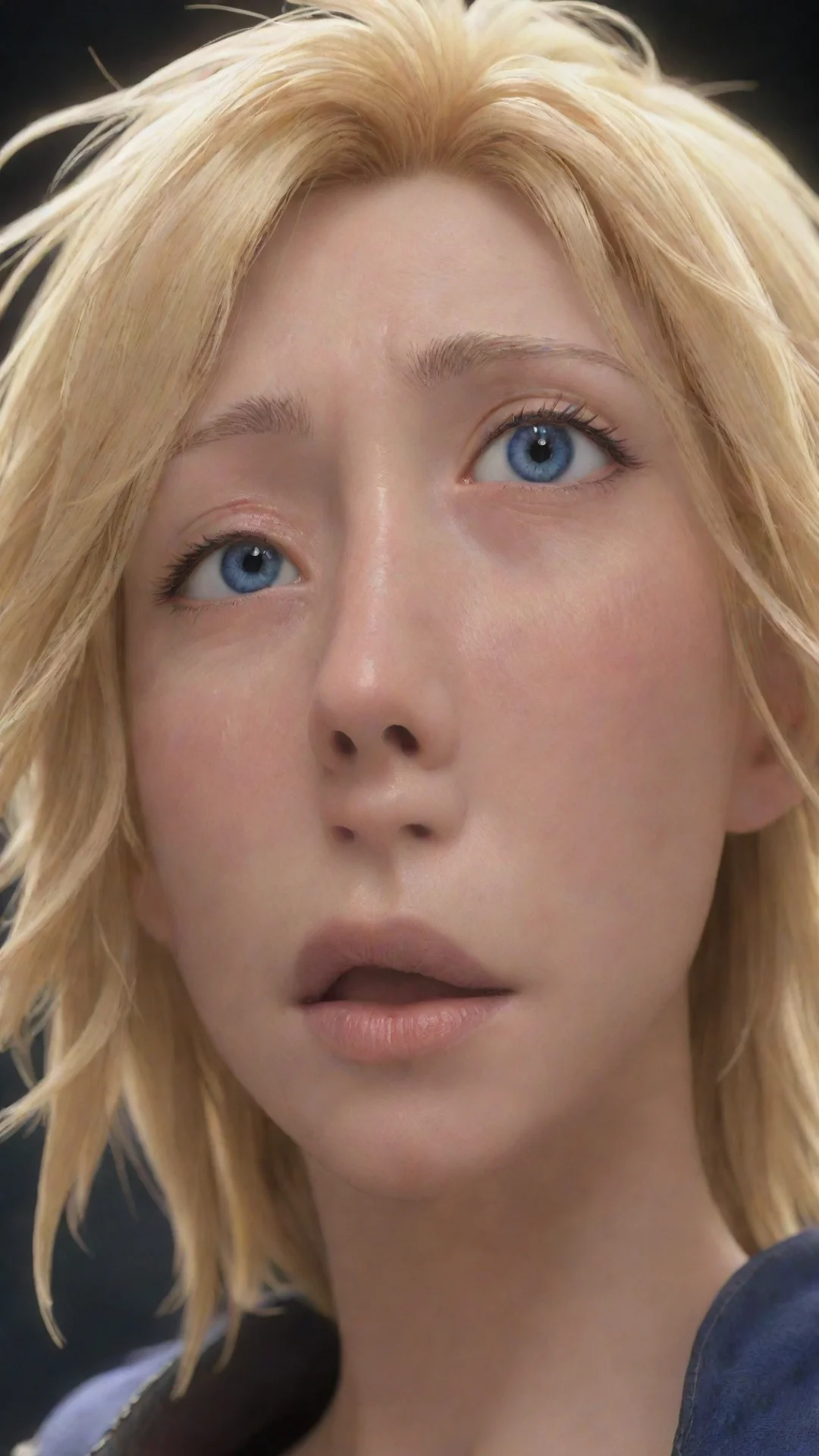 portrait of crying public amano5 final fantasy2 artstation pixar render ar 916 tall
