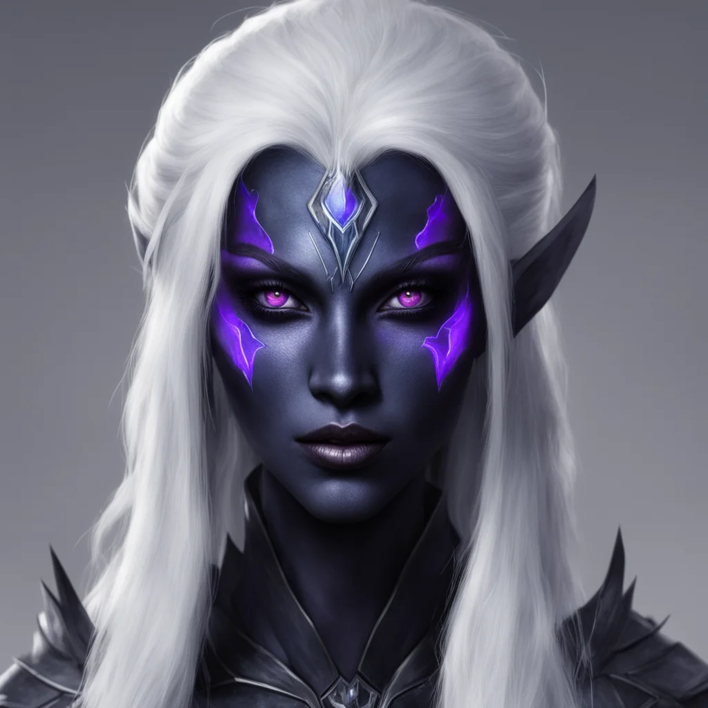 aiportrait of female drow confident engaging wow artstation art 3