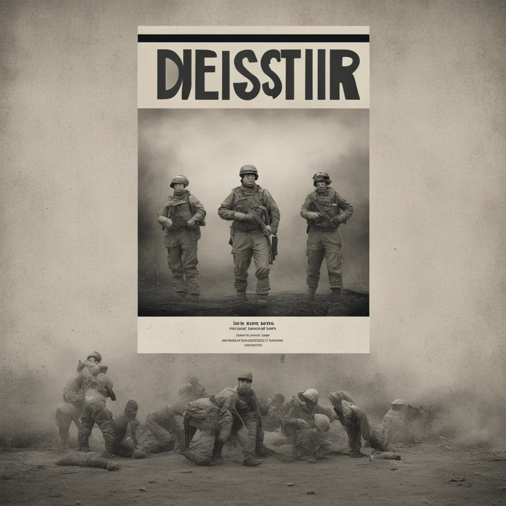 aiposter con un escenario militar en el fondo y la frase%3A insistir resistir pero nunca desistir amazing awesome portrait 2