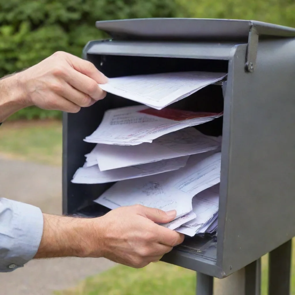 aipostman dropping lot of mails in mailbox