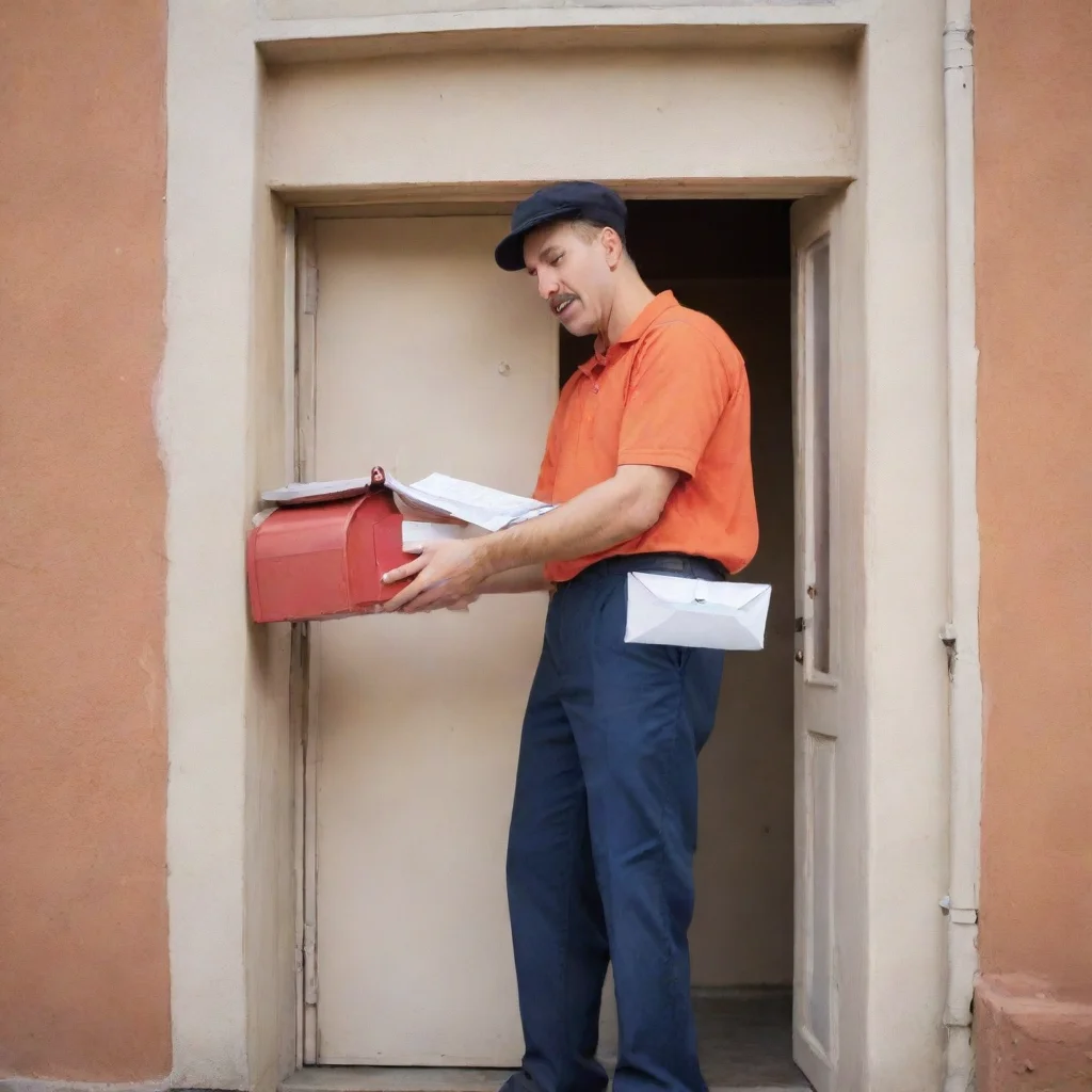 postman dropping one mail in the mail box