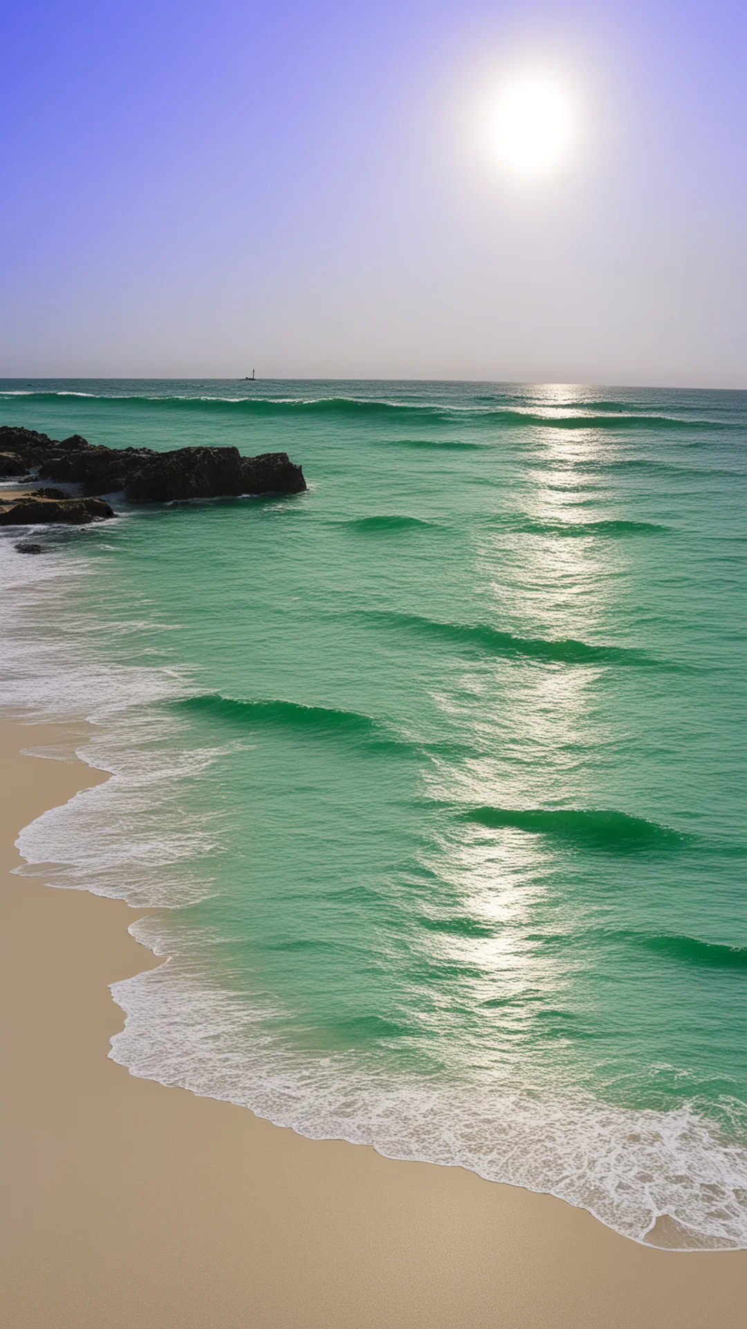 aipraia com palmeiras e o oceano. o sol se p%C3%B5e good looking trending fantastic 1 tall