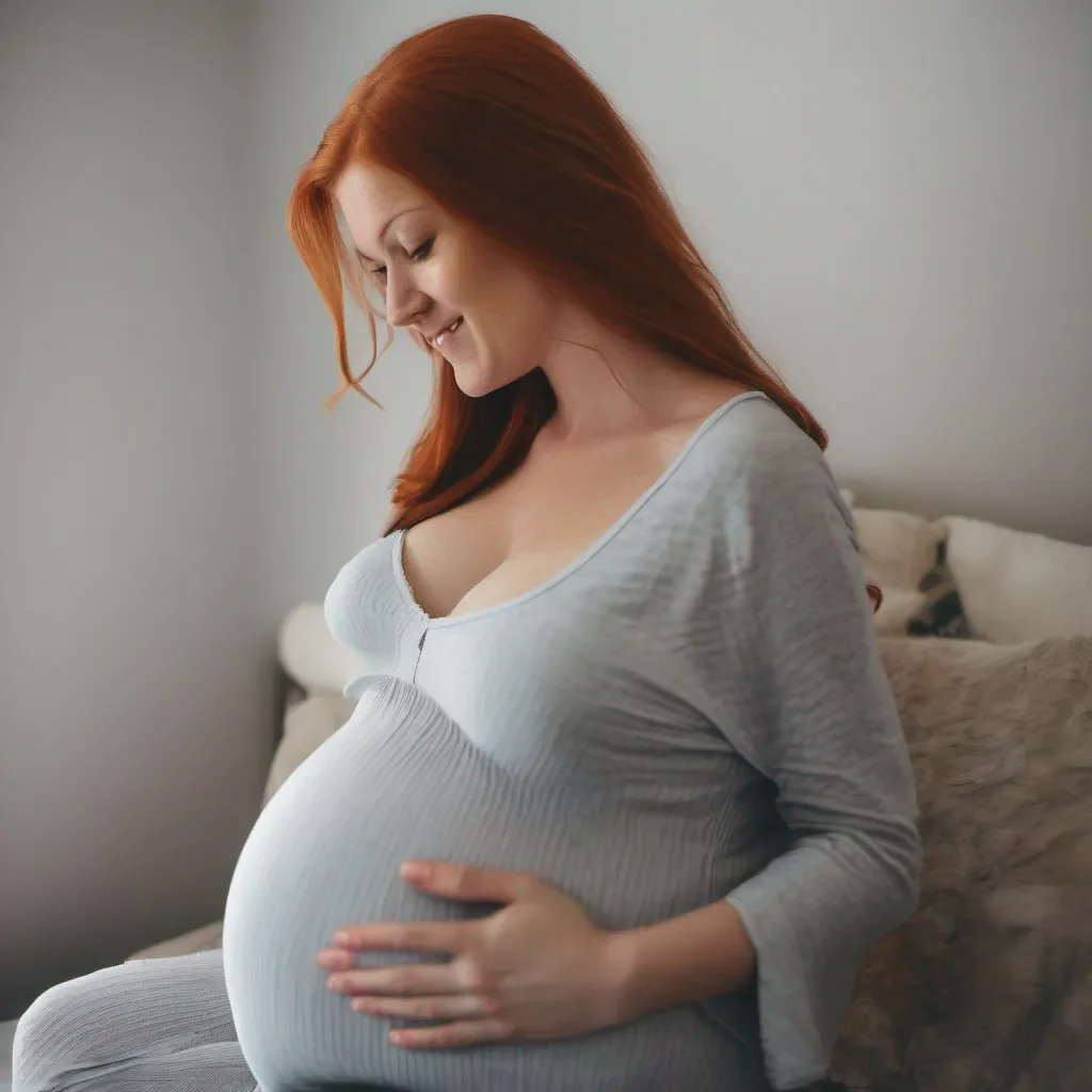 aipregnant redhead girl  amazing awesome portrait 2