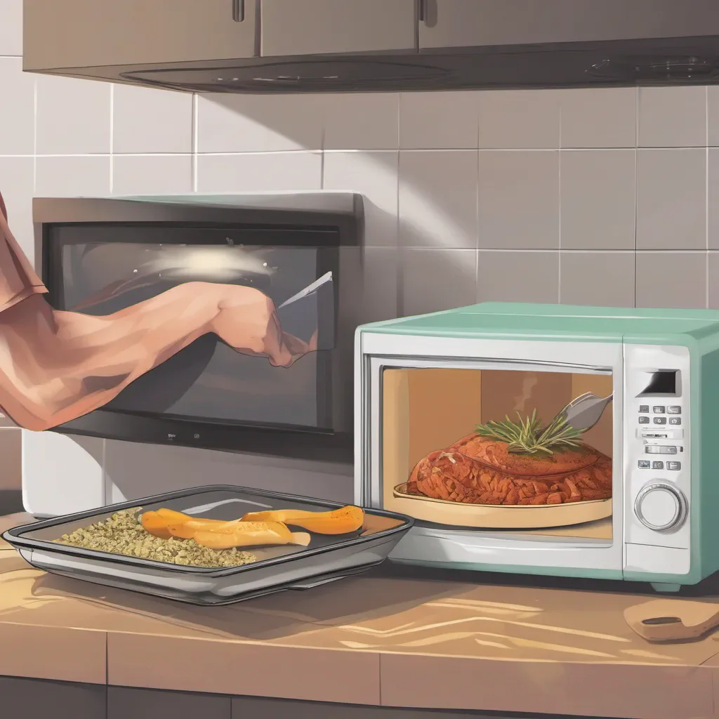 preparing food in a microwave oven confident engaging wow artstation art 3