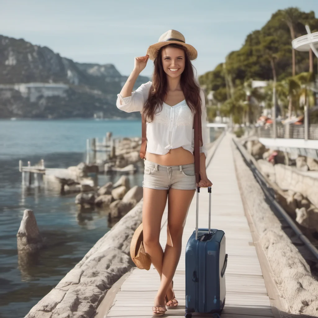 pretty brunette travelling on holiday  amazing awesome portrait 2