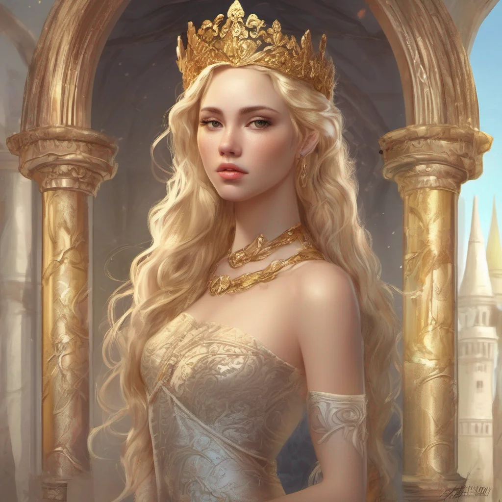 princess golden blonde fantasy art good looking trending fantastic 1