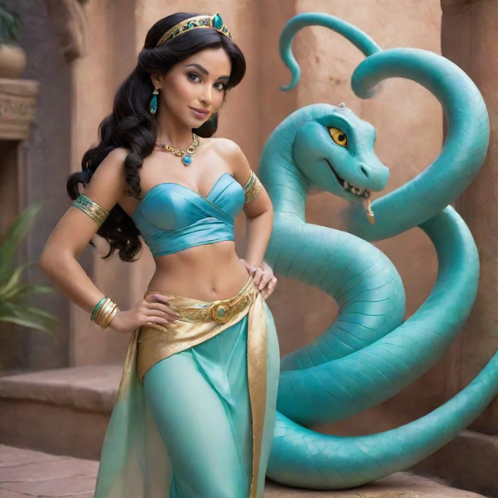 princess jasmine and kaa 