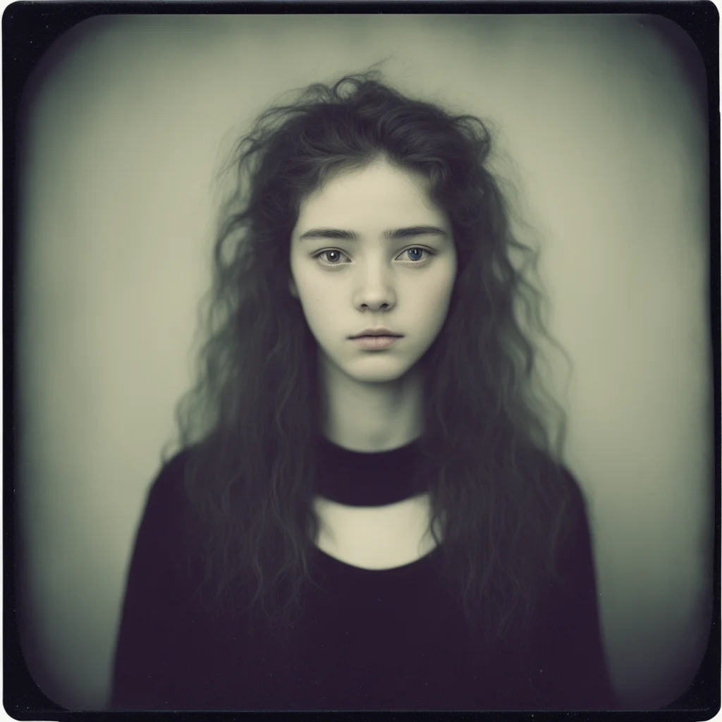 proud girl  18 yo hairy     dark gloomy studio portrait  polaroid amazing awesome portrait 2