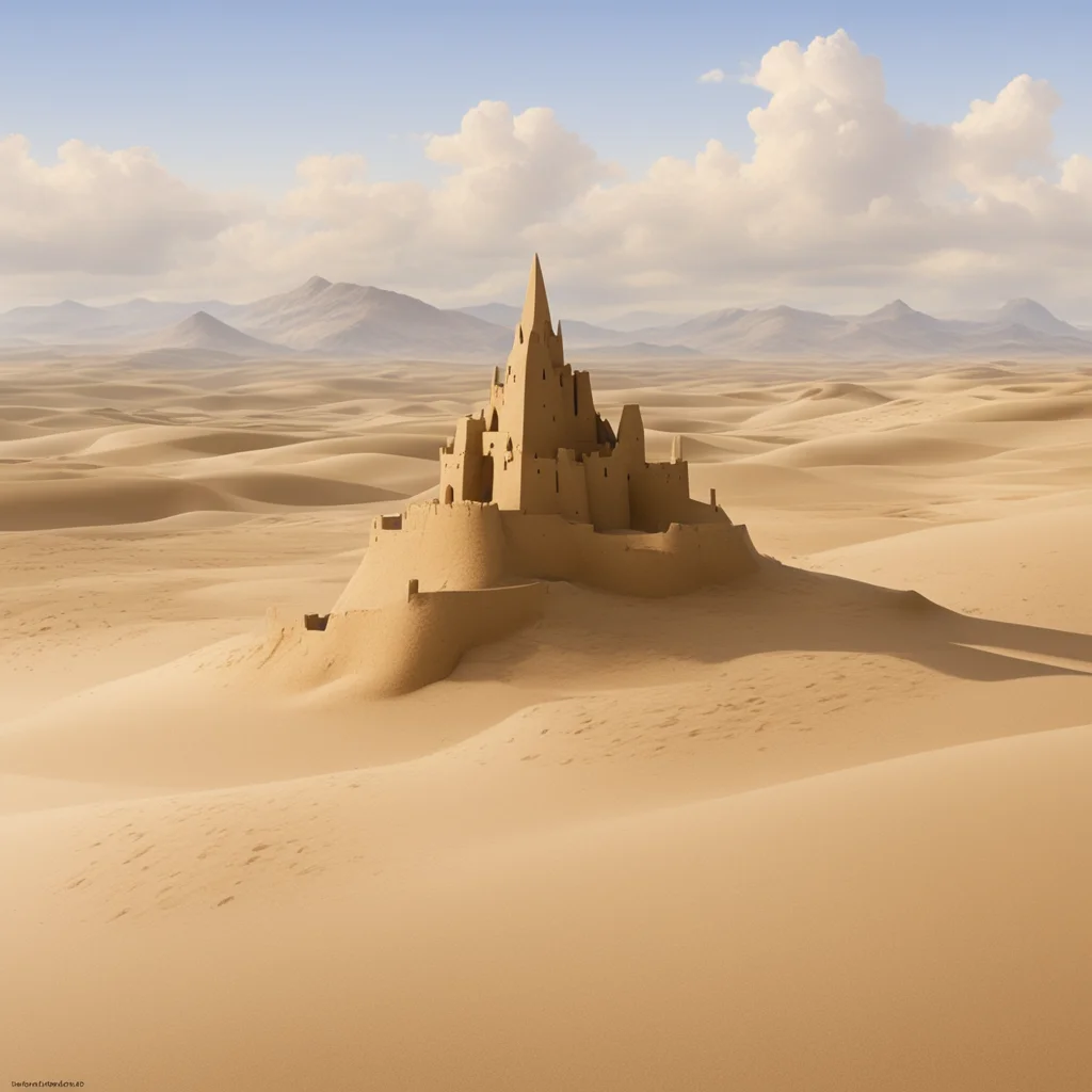 aips1%2C landscape%2C with hills%2C it is a sandy landscape%2C with sandcastle 