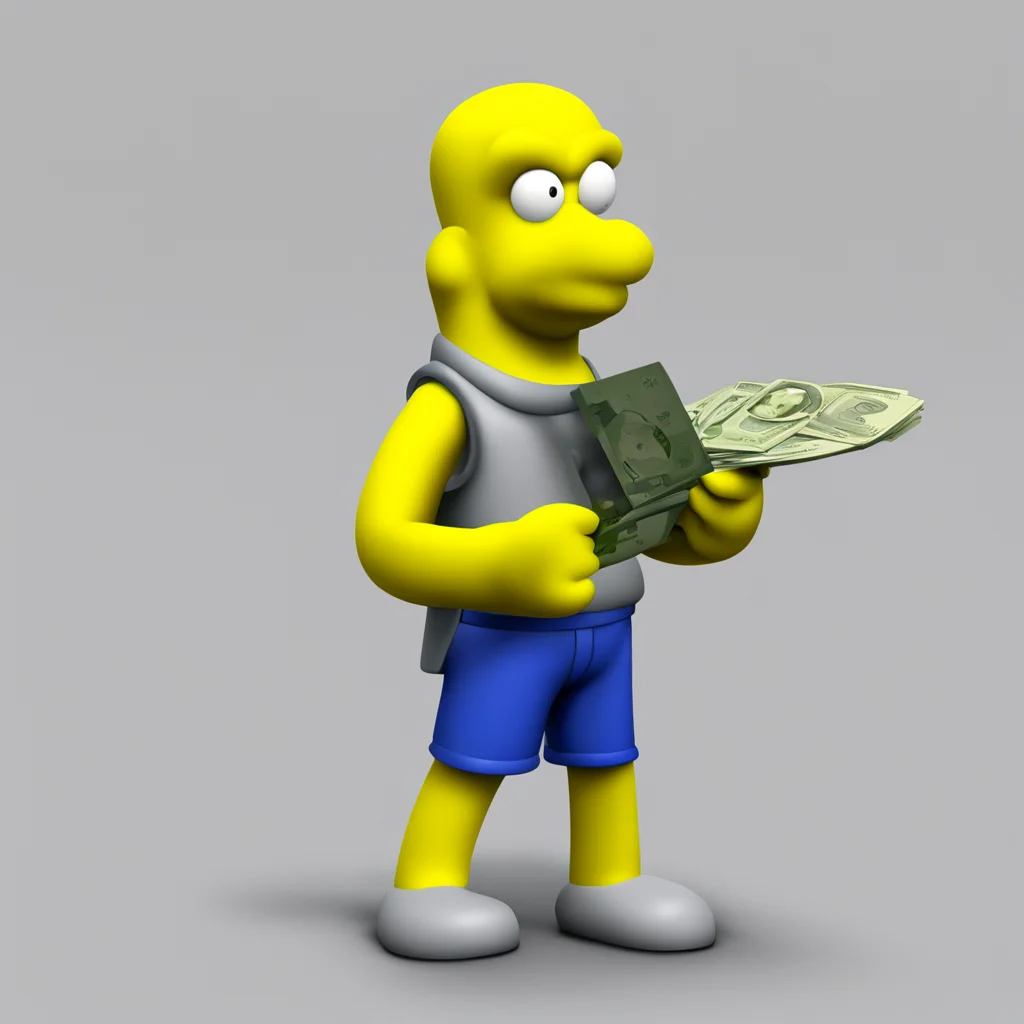 aips1 homer with money item confident engaging wow artstation art 3