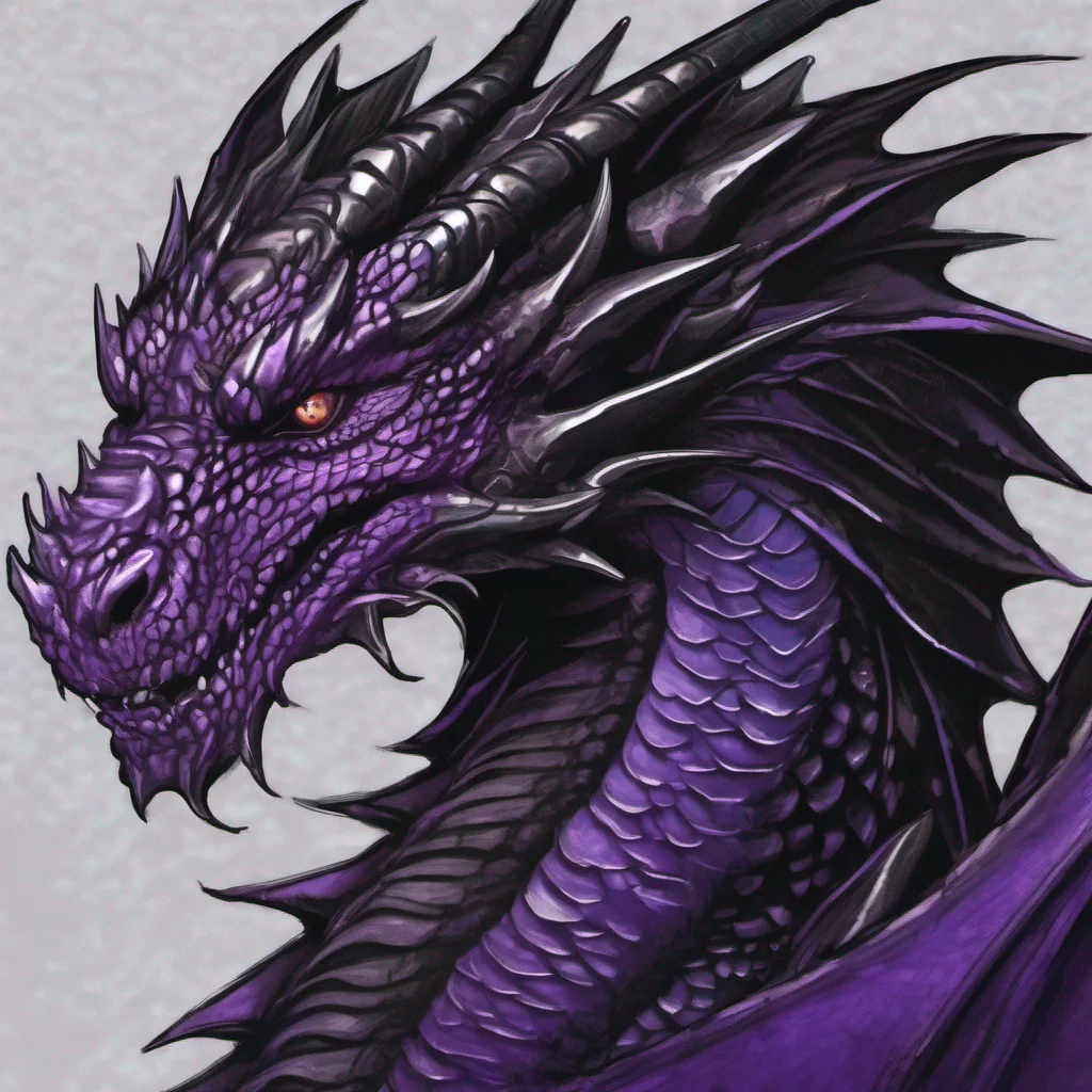 purple and black dragon fantasy art amazing awesome portrait 2
