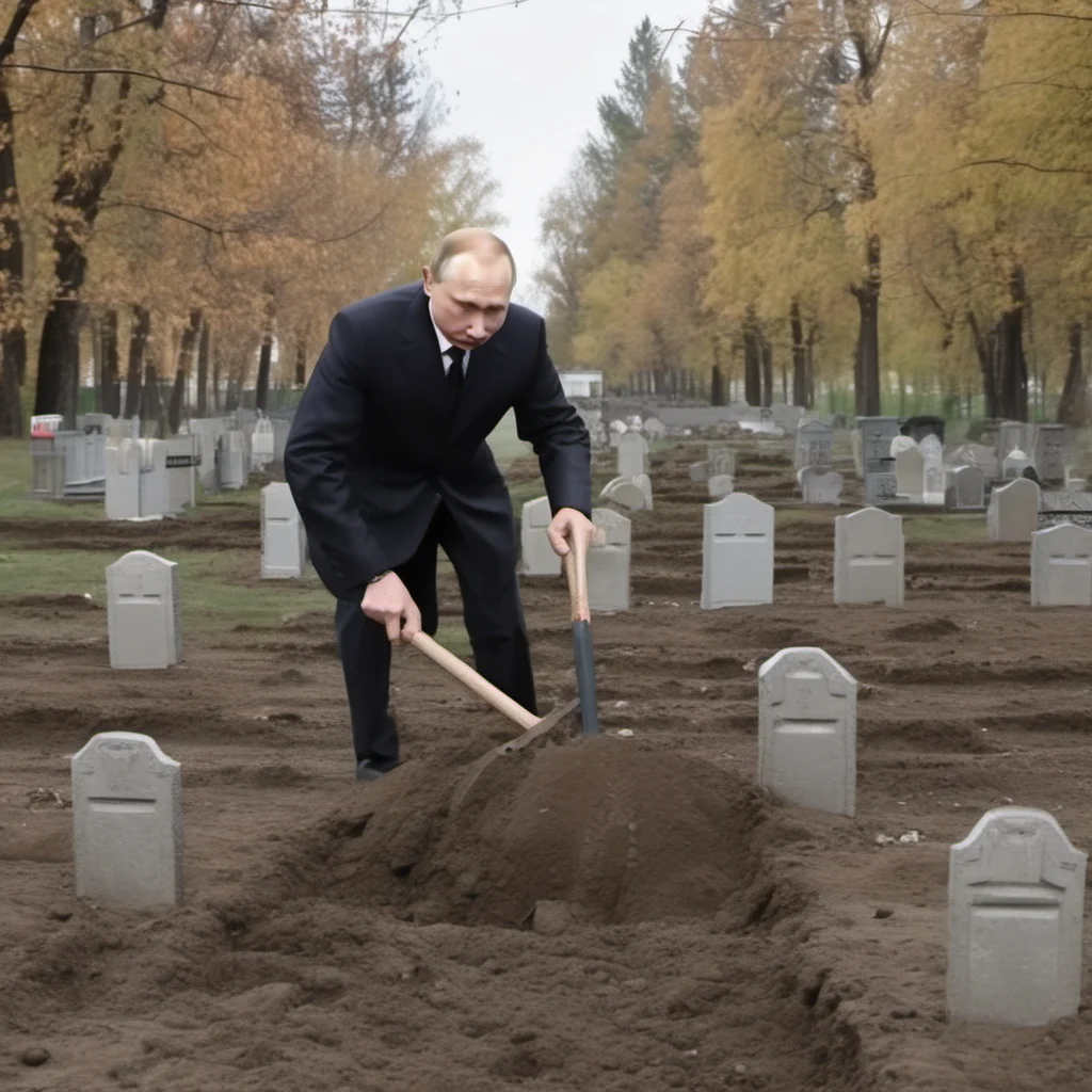 aiputin digging a grave in graveyard good looking trending fantastic 1