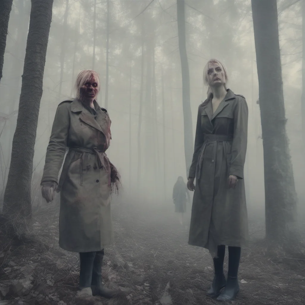 aiputin slaughterd by two zombie girls in a forest   fog   uncanny    realistic cinematic grunge  good looking trending fantastic 1