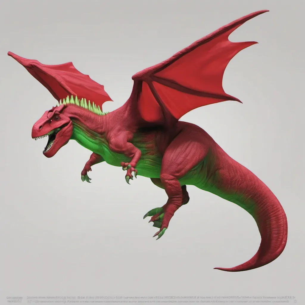 aiquiero un dinosaurio realista volador de color  rojo con verde y q tenga als amazing awesome portrait 2