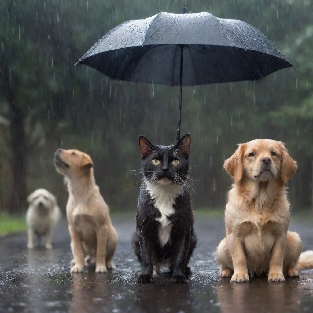 rain cats and dogs