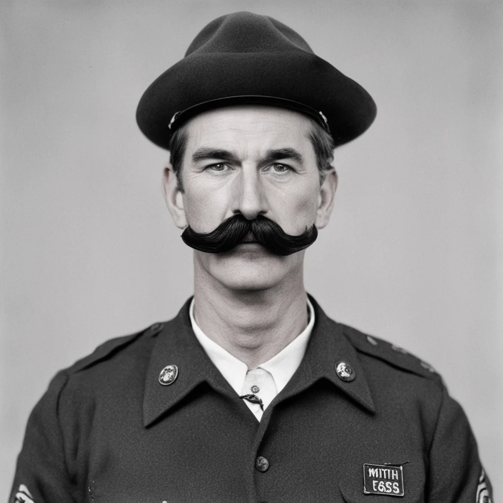 ranger smith with a firefighter sized mustache amazing awesome portrait 2