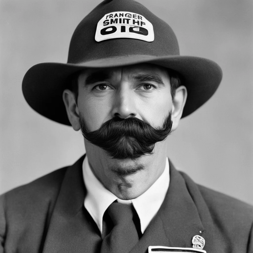 ranger smith with a firefighter sized mustache good looking trending fantastic 1