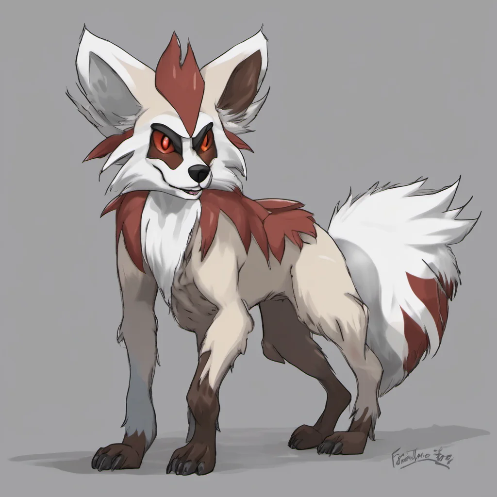 realistic lycanroc %2528midday form%2529 lycanroc midday form confident engaging wow artstation art 3