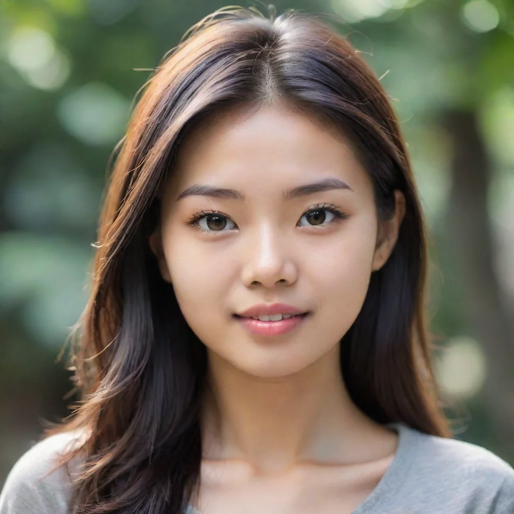 airealistic portrait of attractive asian twenty year old
