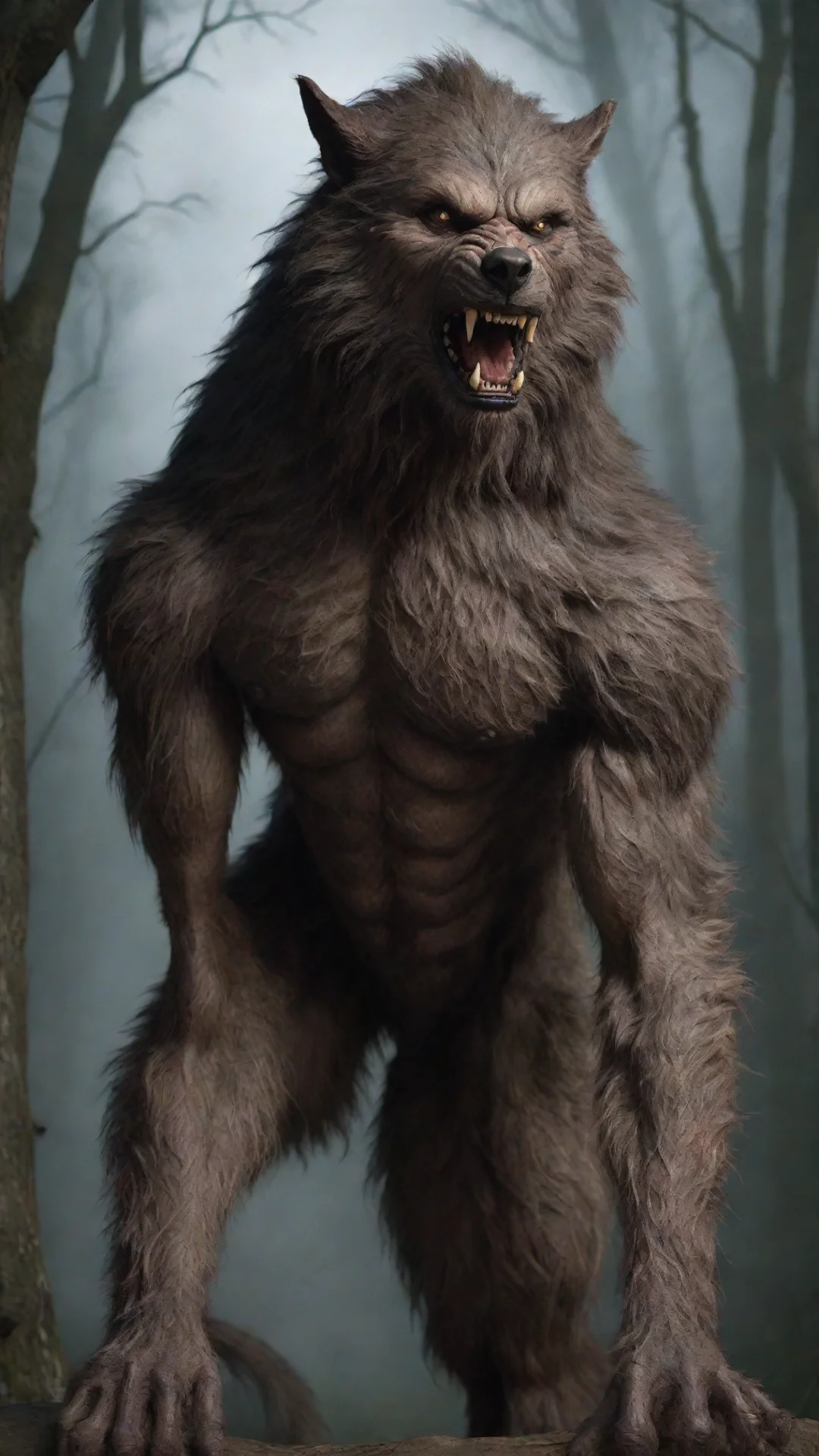 airealistic werewolf  tall
