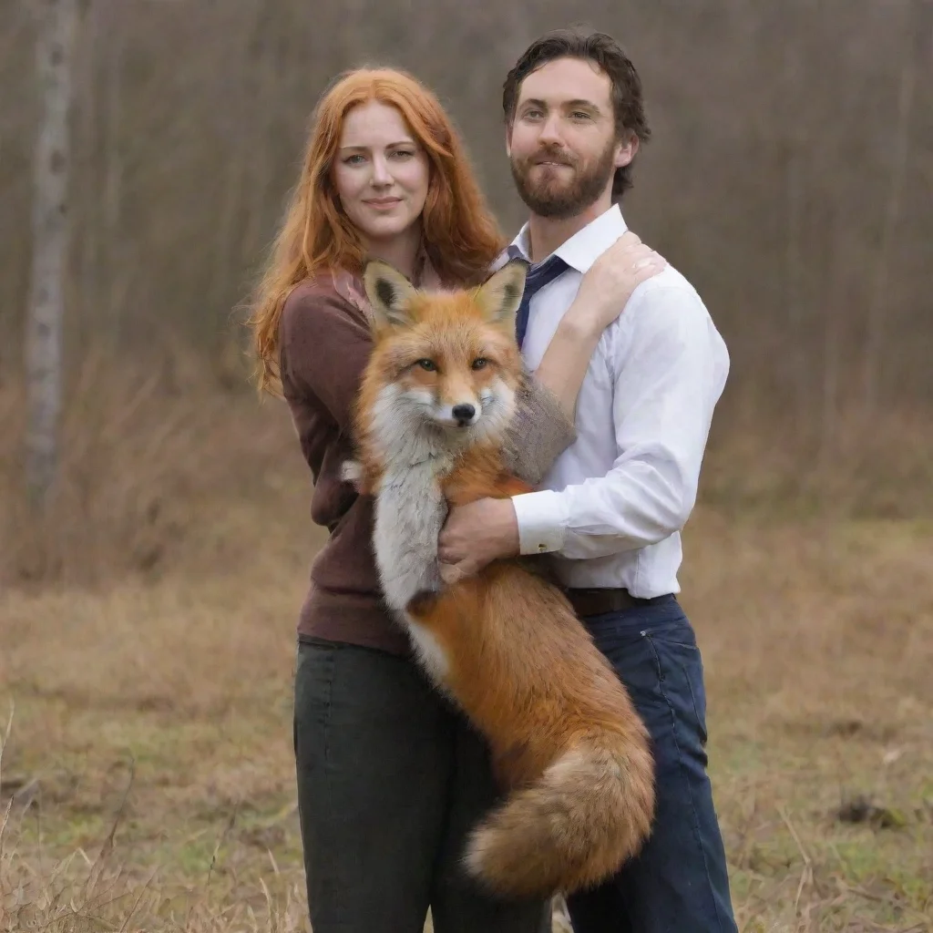red fox mergin with human male