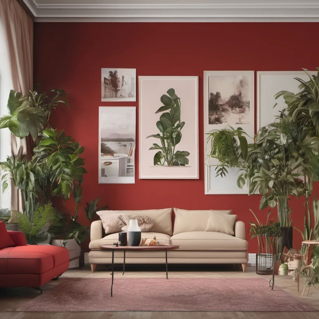 aired wall in living room with plants and a beige couch amazing awesome portrait 2