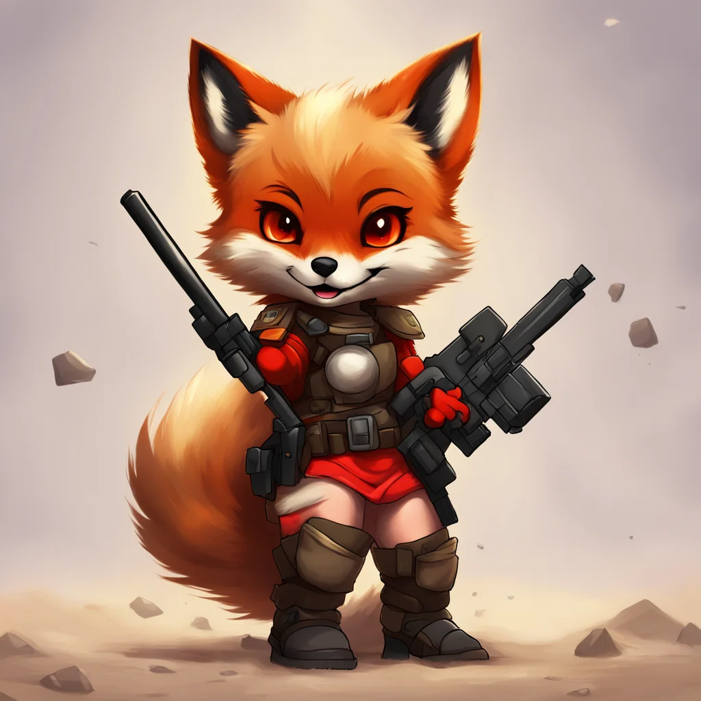 red_fox furry army battlefield warfire 2girl chibi