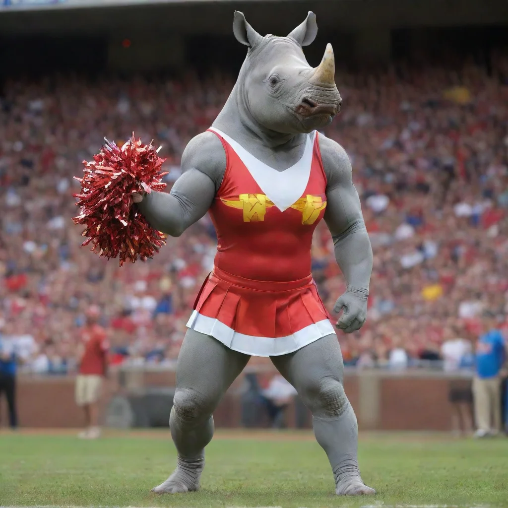 rhino cheerleader superhero 