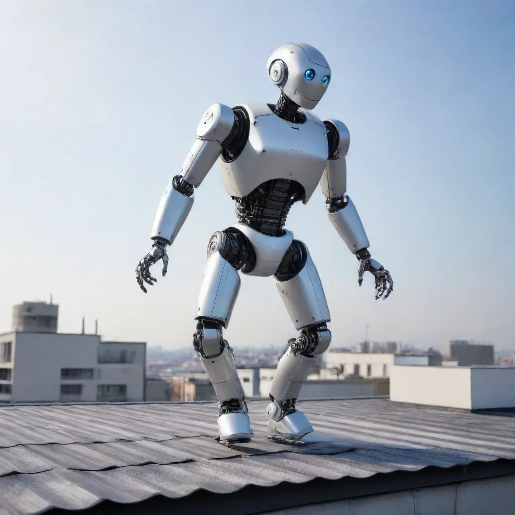 airobot humanoid jumping of a roof top safely