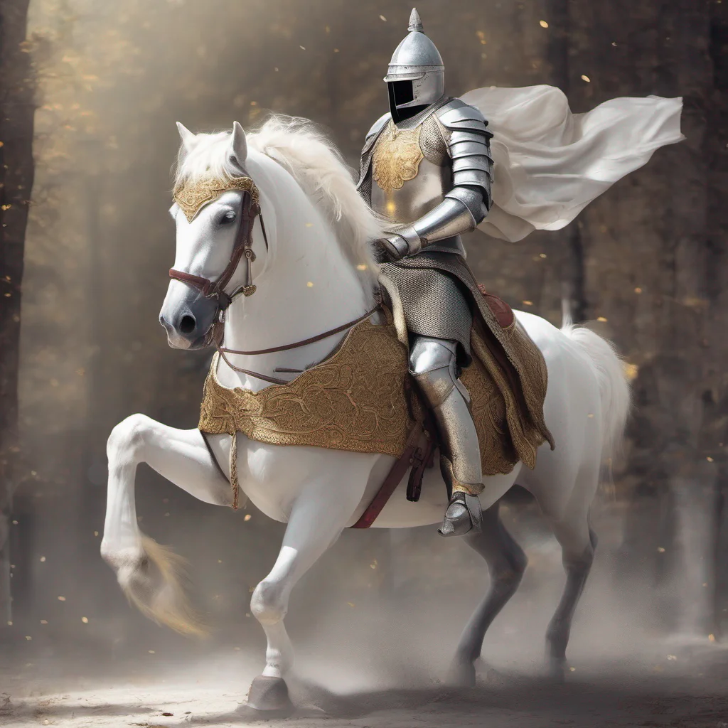 royal knight riding a white horse good looking trending fantastic 1