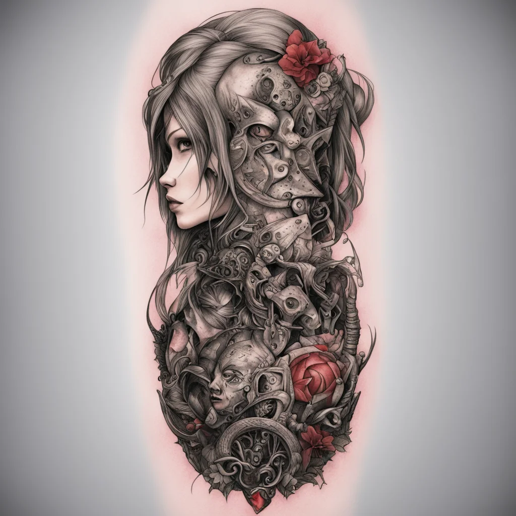 airyan ashley%27s tattoo design with resident evil 4 references  amazing awesome portrait 2