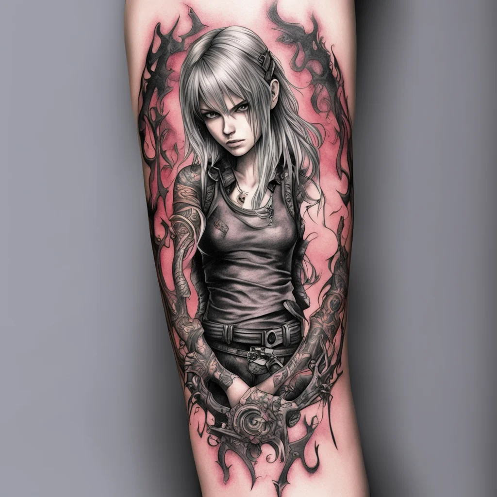 airyan ashley%27s tattoo design with resident evil 4 references  confident engaging wow artstation art 3