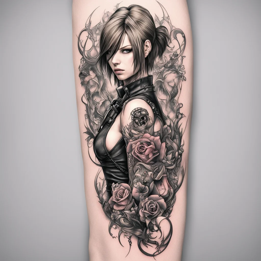 airyan ashley%27s tattoo design with resident evil 4 references 