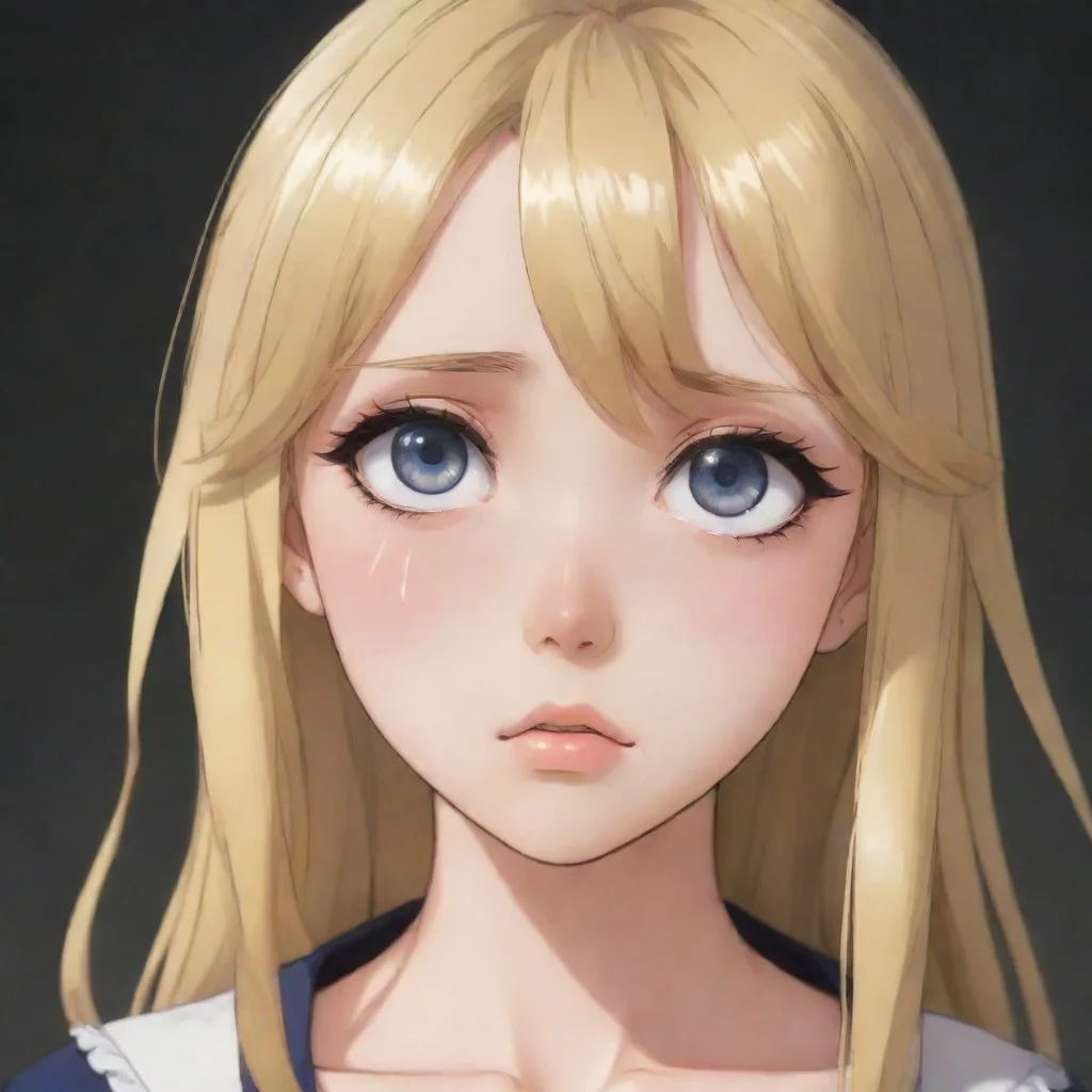 aisad blonde anime girl with a teardrop.
