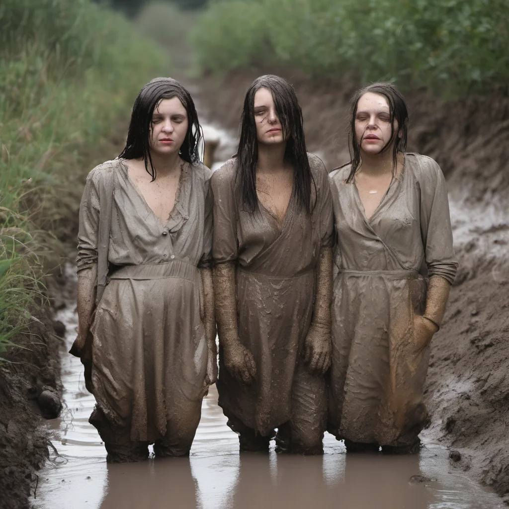 sad french girls bathing in a muddy ditch good looking trending fantastic 1