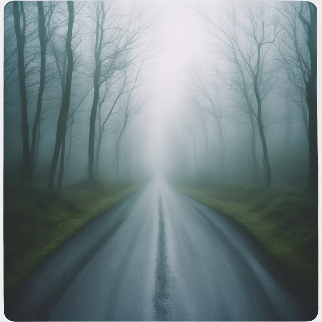 aiscary  long winding road%2C uncanny. foggy rainy evening   instax confident engaging wow artstation art 3